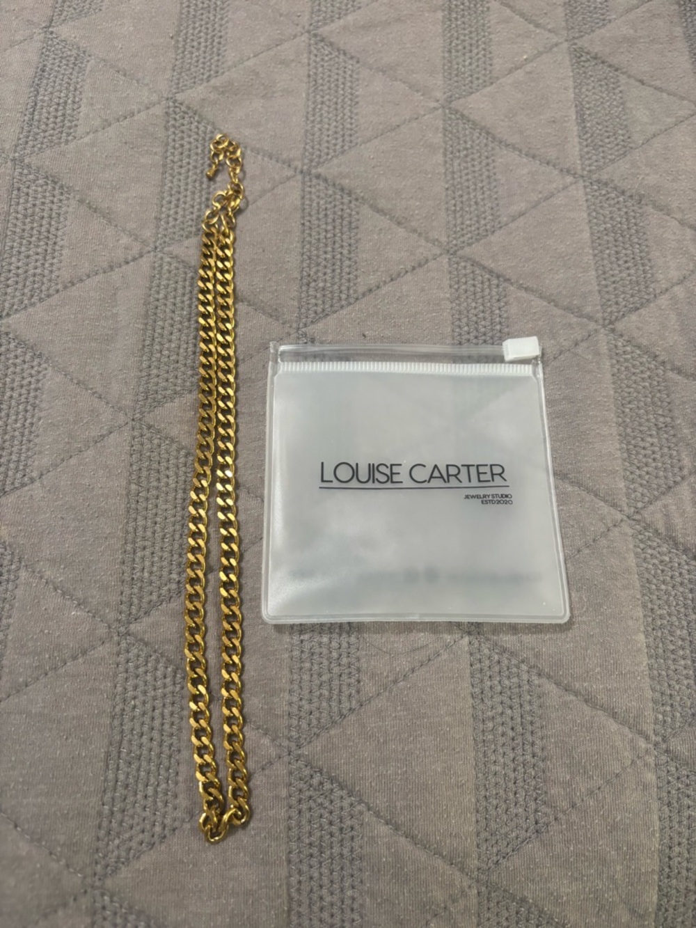 Louise Carter Gold Chain Necklace - Classic Cuban Link